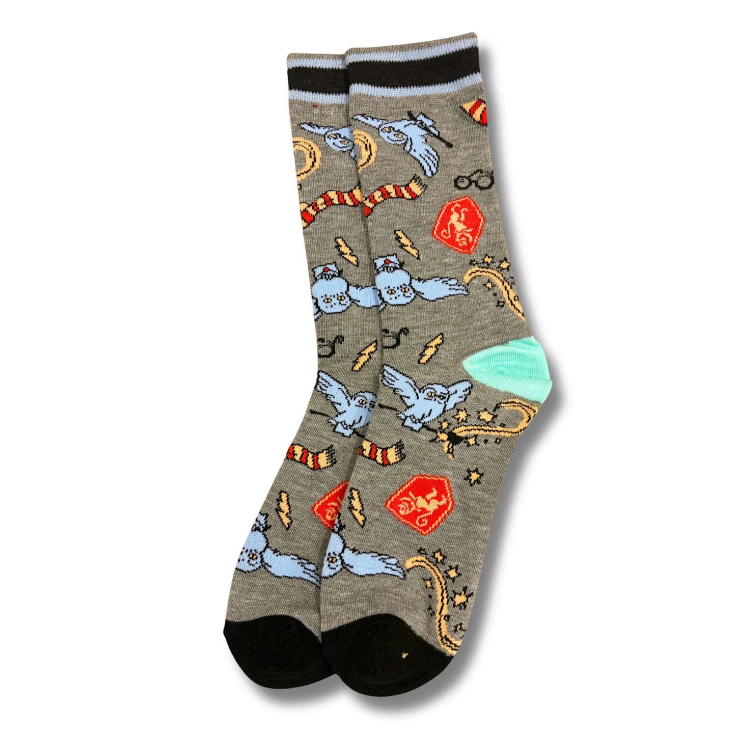 Grey Hogwarts Socks - Sock Bro