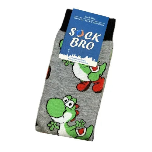 Grey Yoshi Socks - Sock Bro