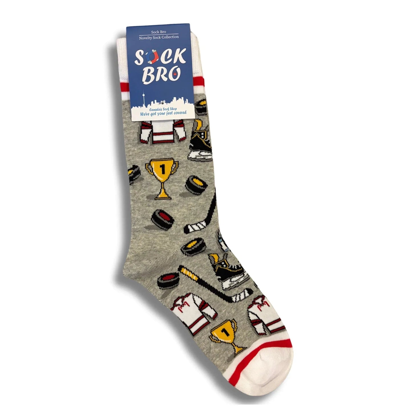 Grey Hockey Socks - Sock Bro