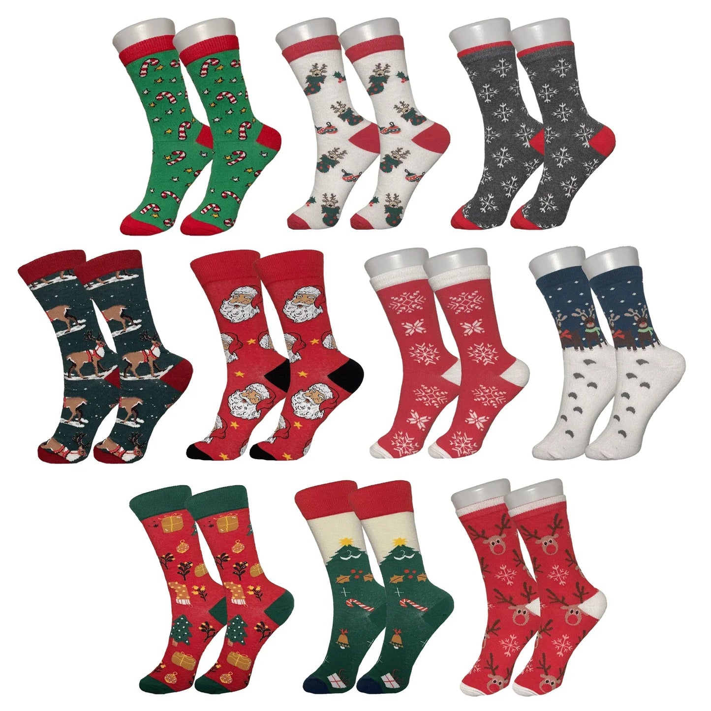 Women's Christmas Sock Bundle - 10 Pack - Sock Bro