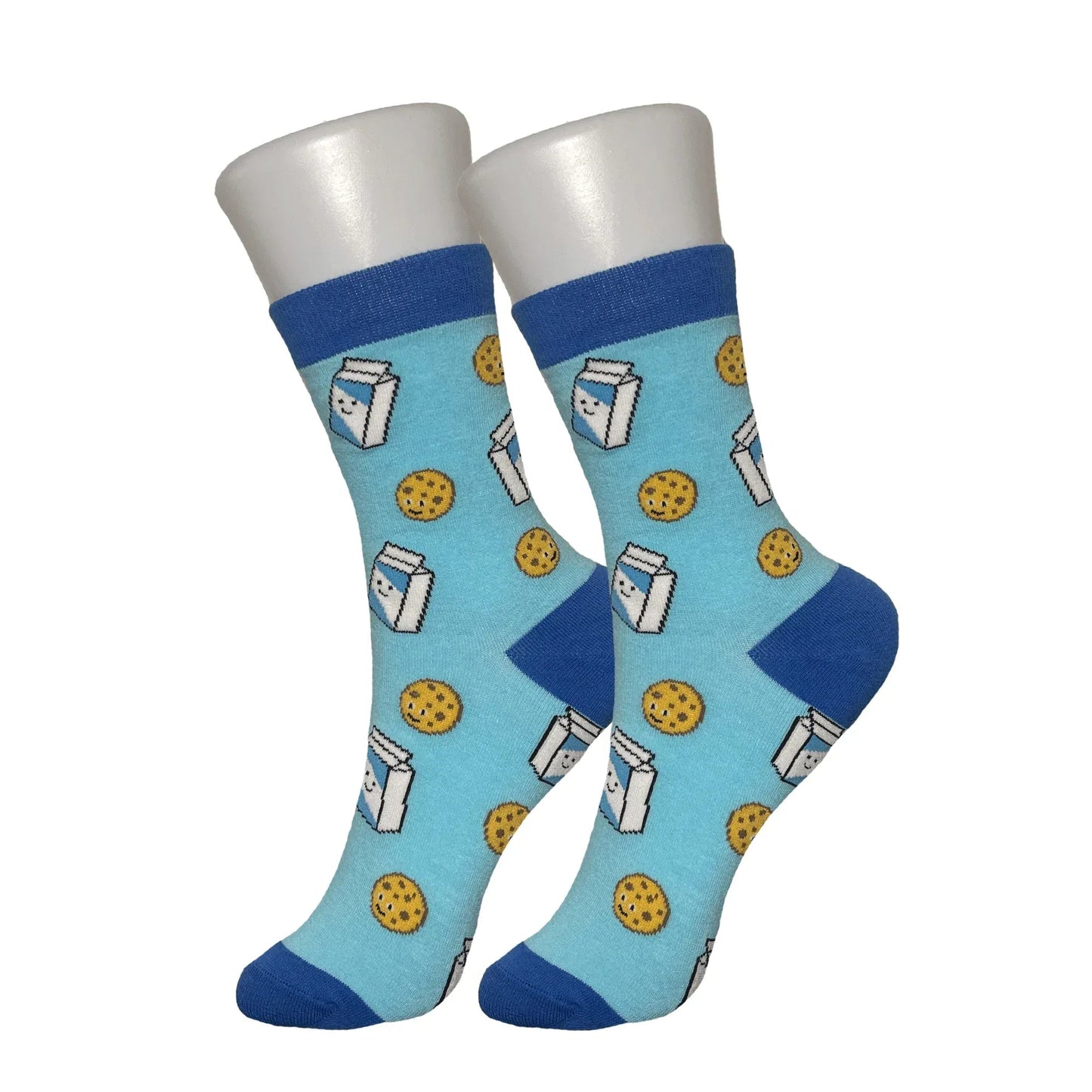 Blue Cookies and Milk Socks