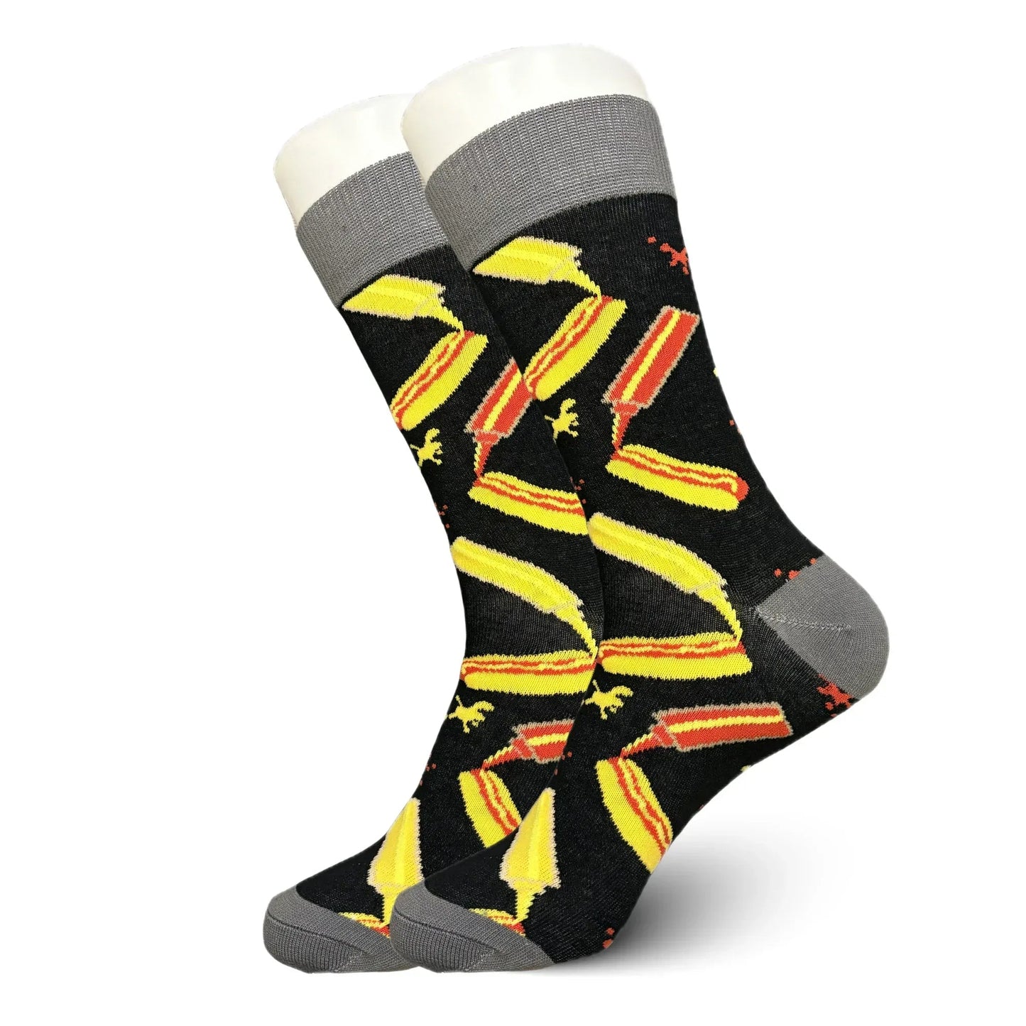 Black Hotdog Socks - Sock Bro
