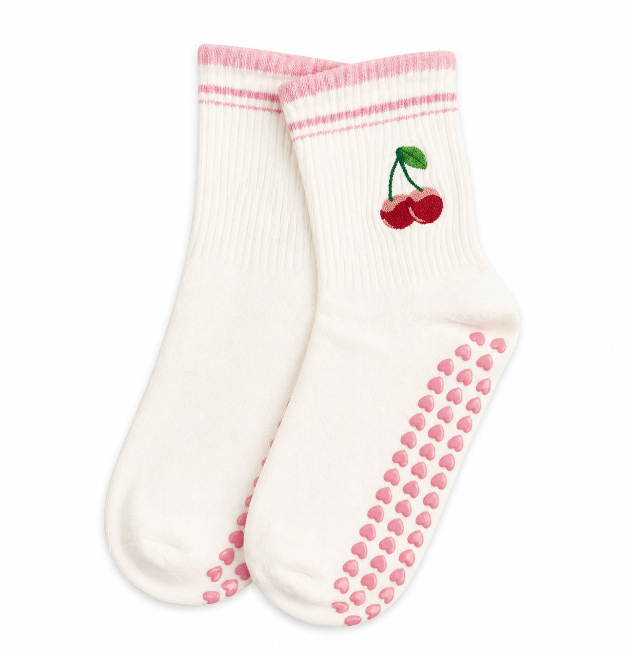Cherry Pilates Socks