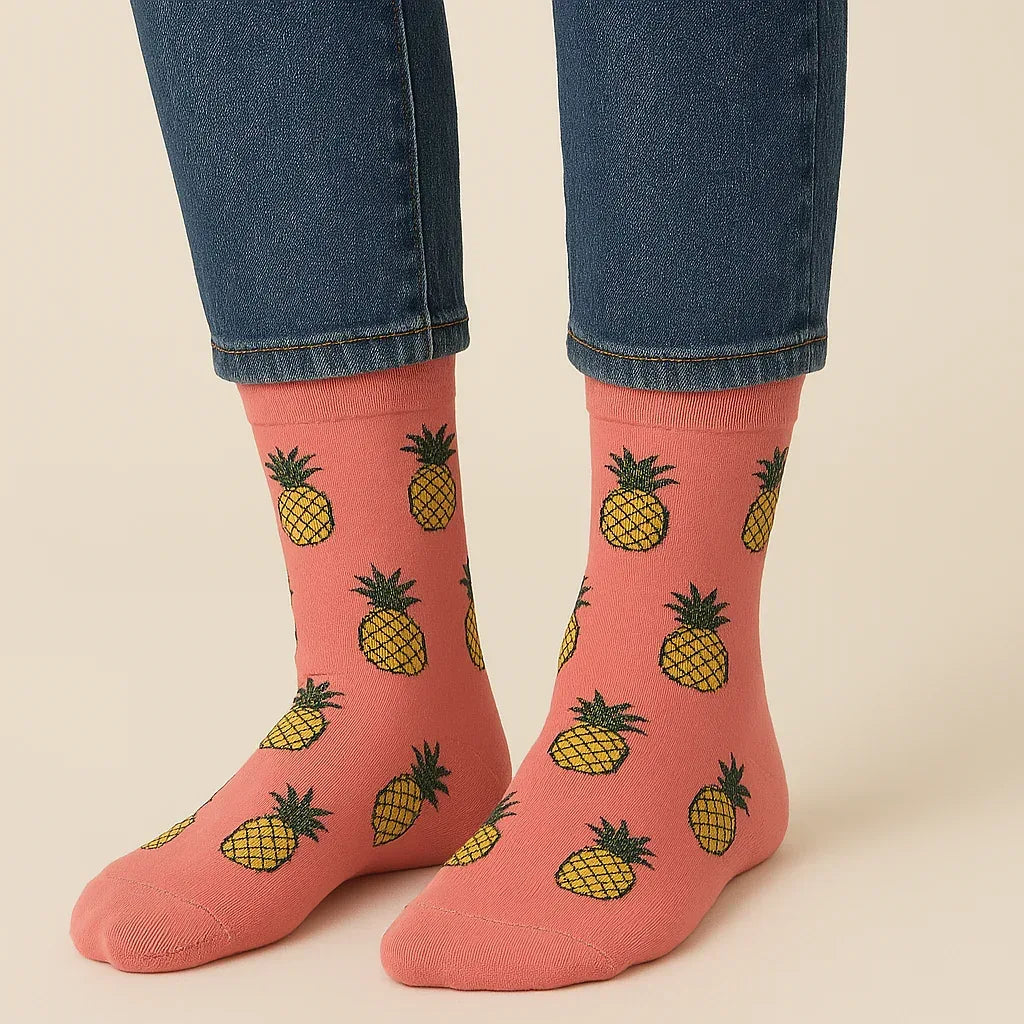 Pink Pineapple Socks