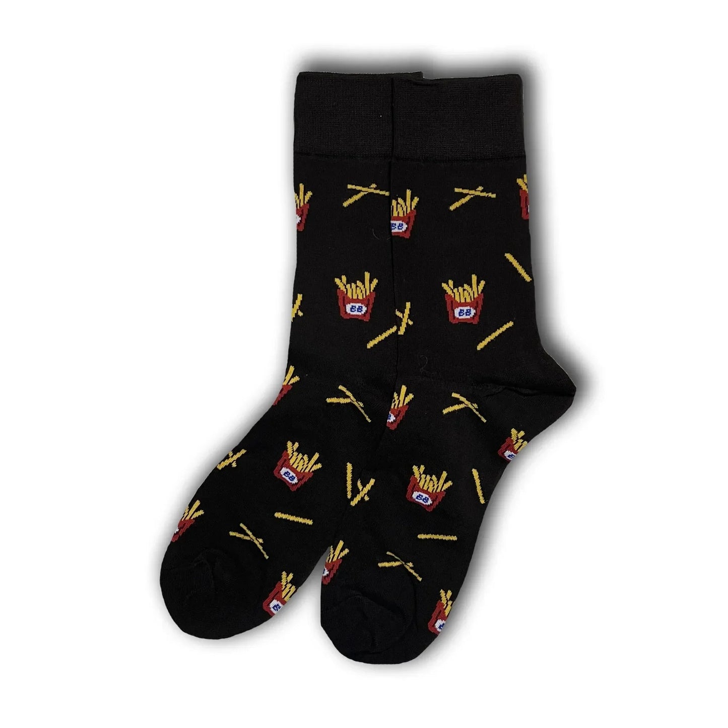 Womens Black Fries Socks - Sock Bro