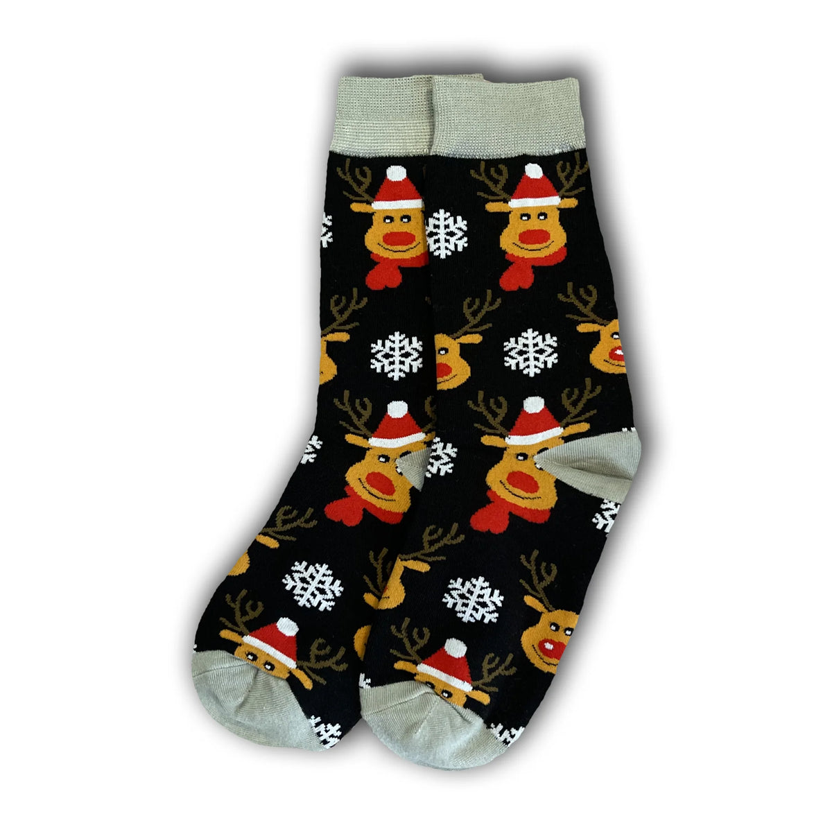 Black Reindeer Socks