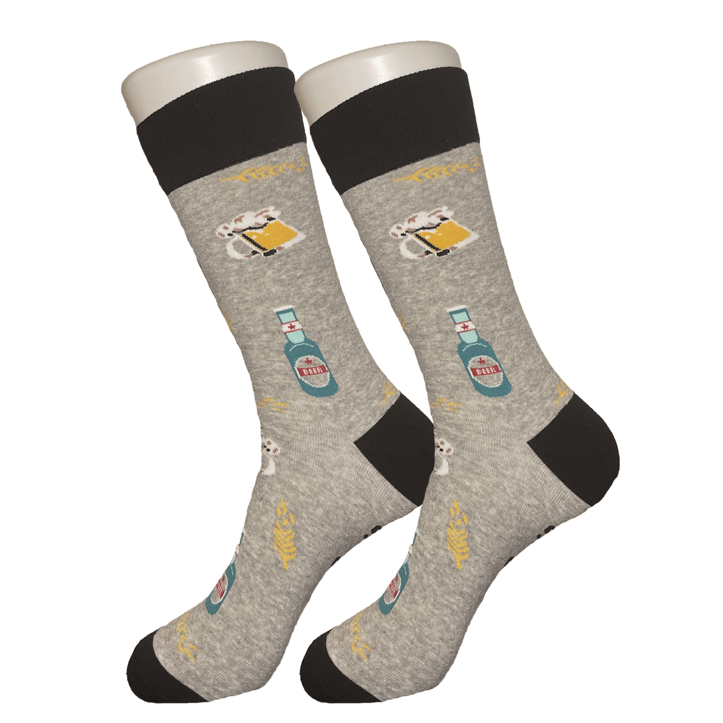 Grey Cold Beer Socks