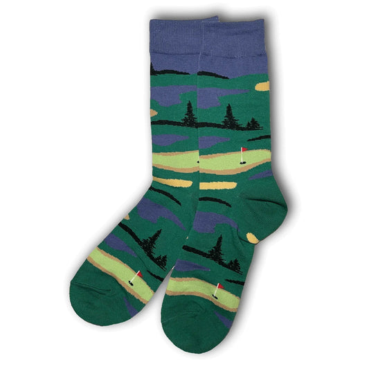 Green and Blue Golf Socks