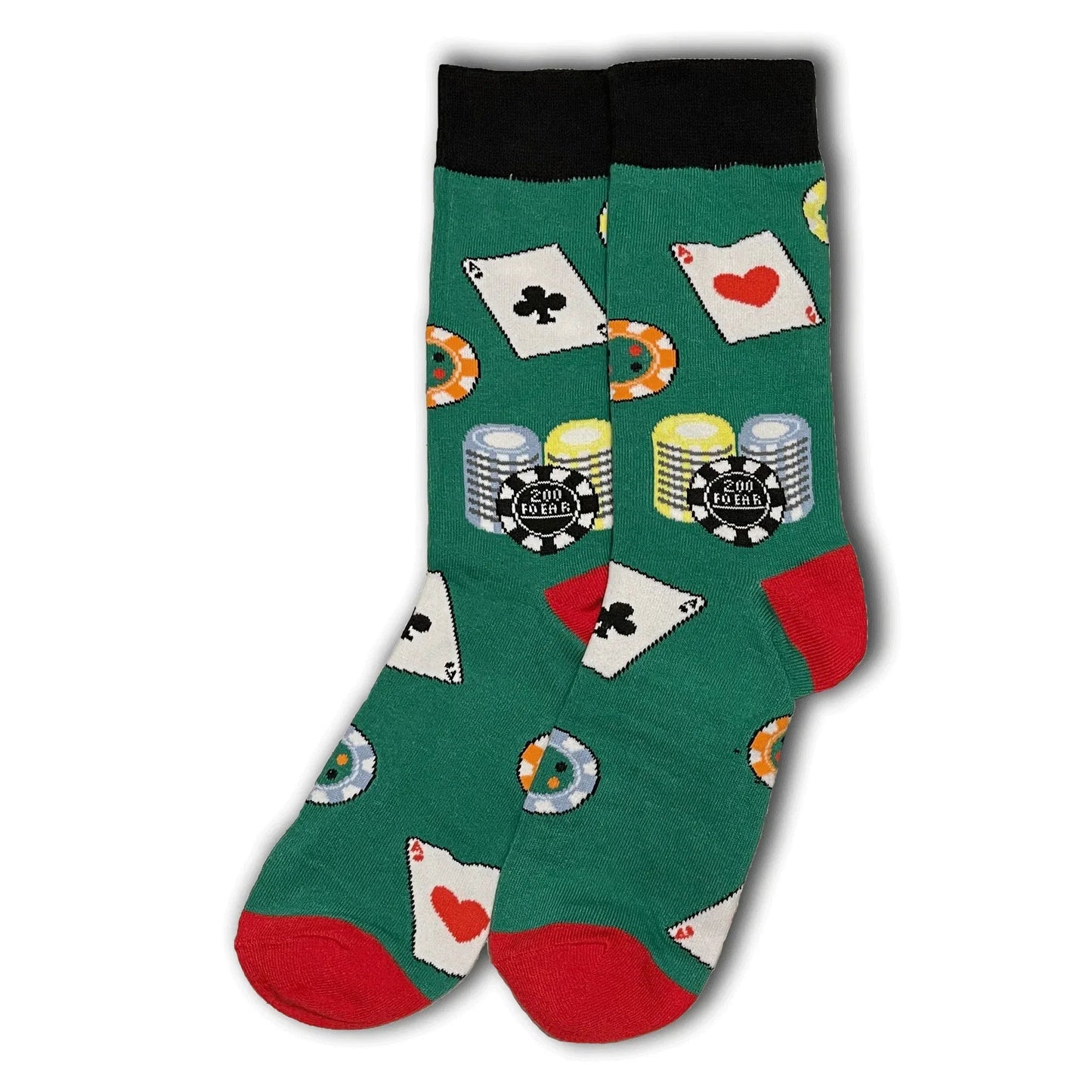 Green Poker Socks - Sock Bro
