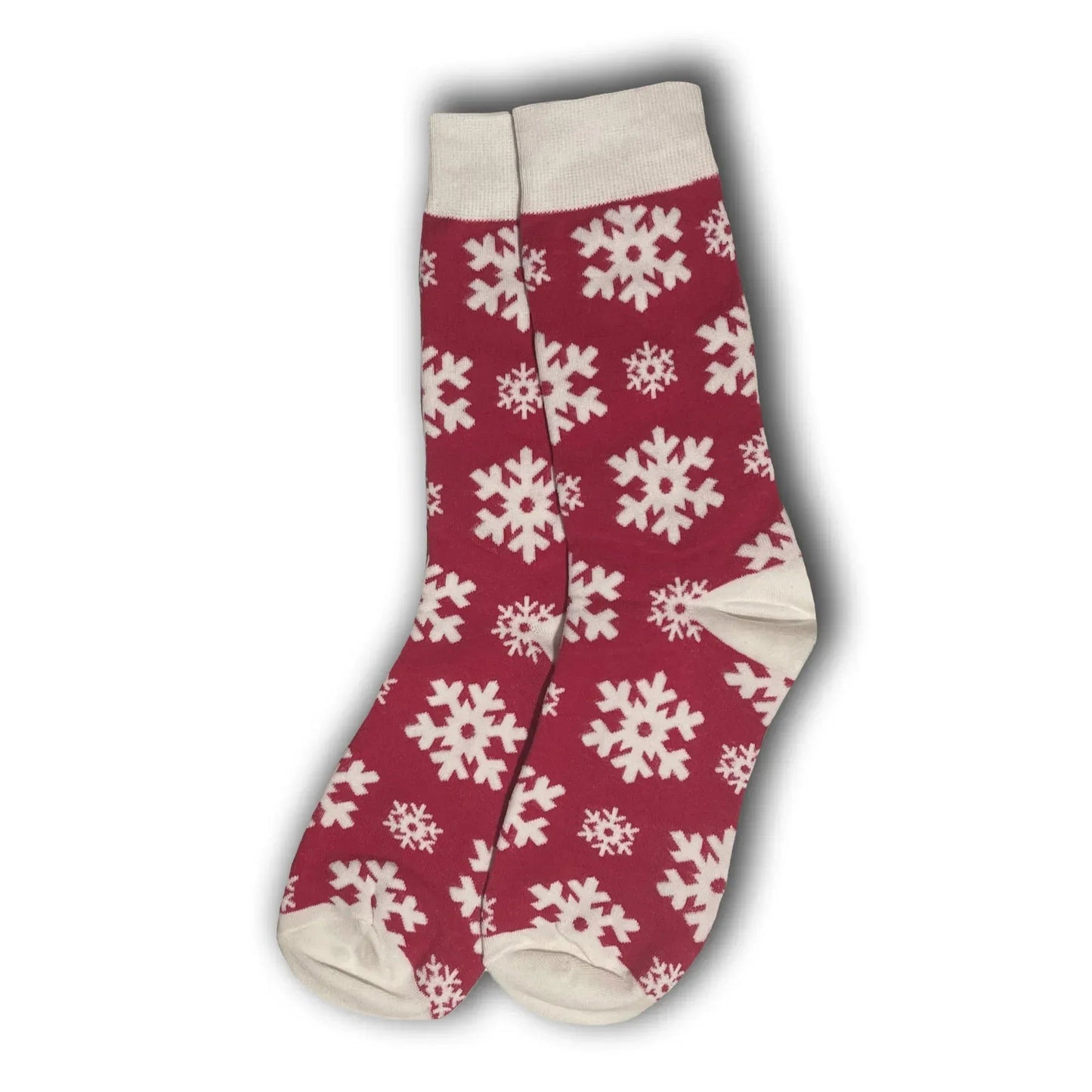 Red Snowflake Christmas Socks - Sock Bro