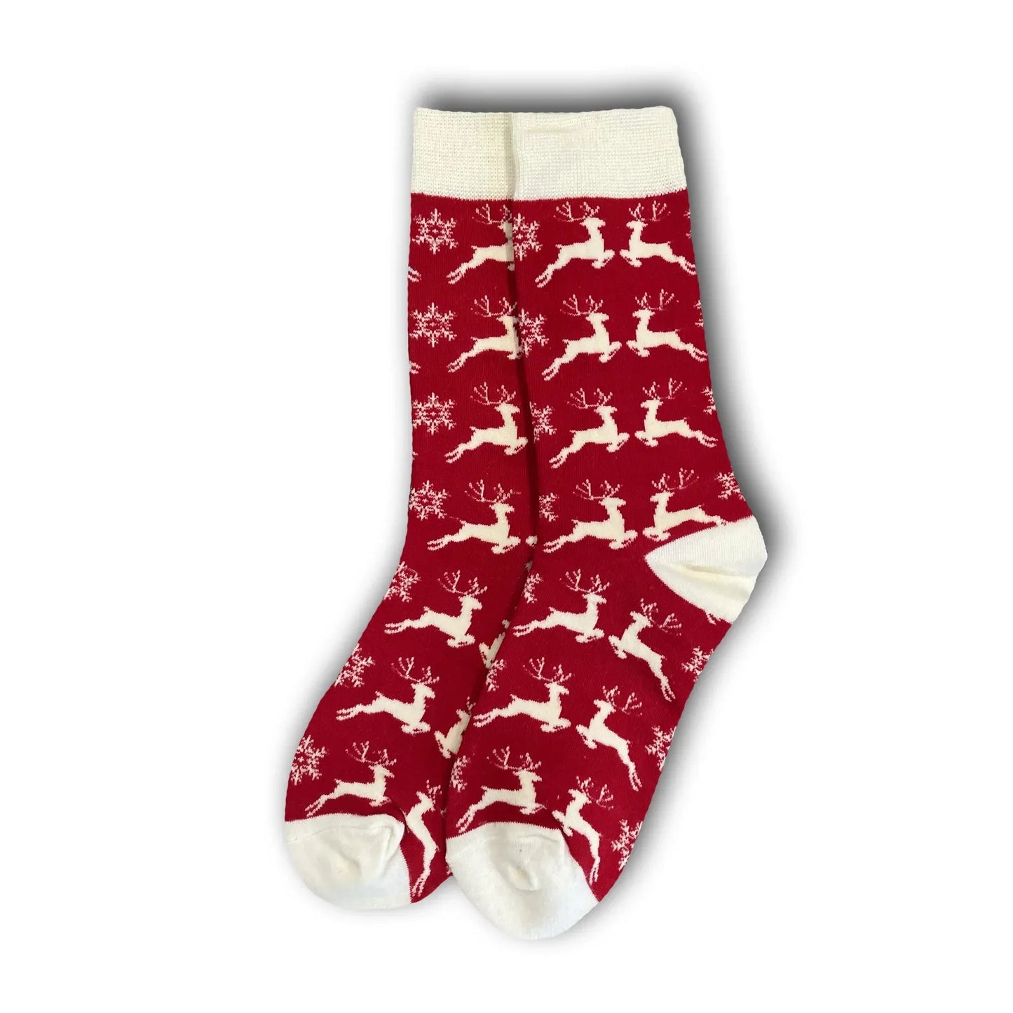 White Reindeer Socks - Sock Bro