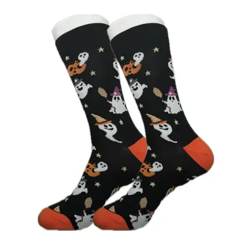 Pumpkin and Ghost Socks - Sock Bro 