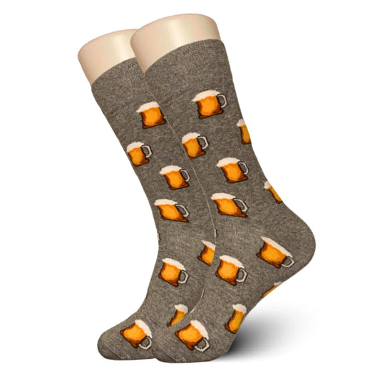 Grey Beer Socks - Sock Bro 