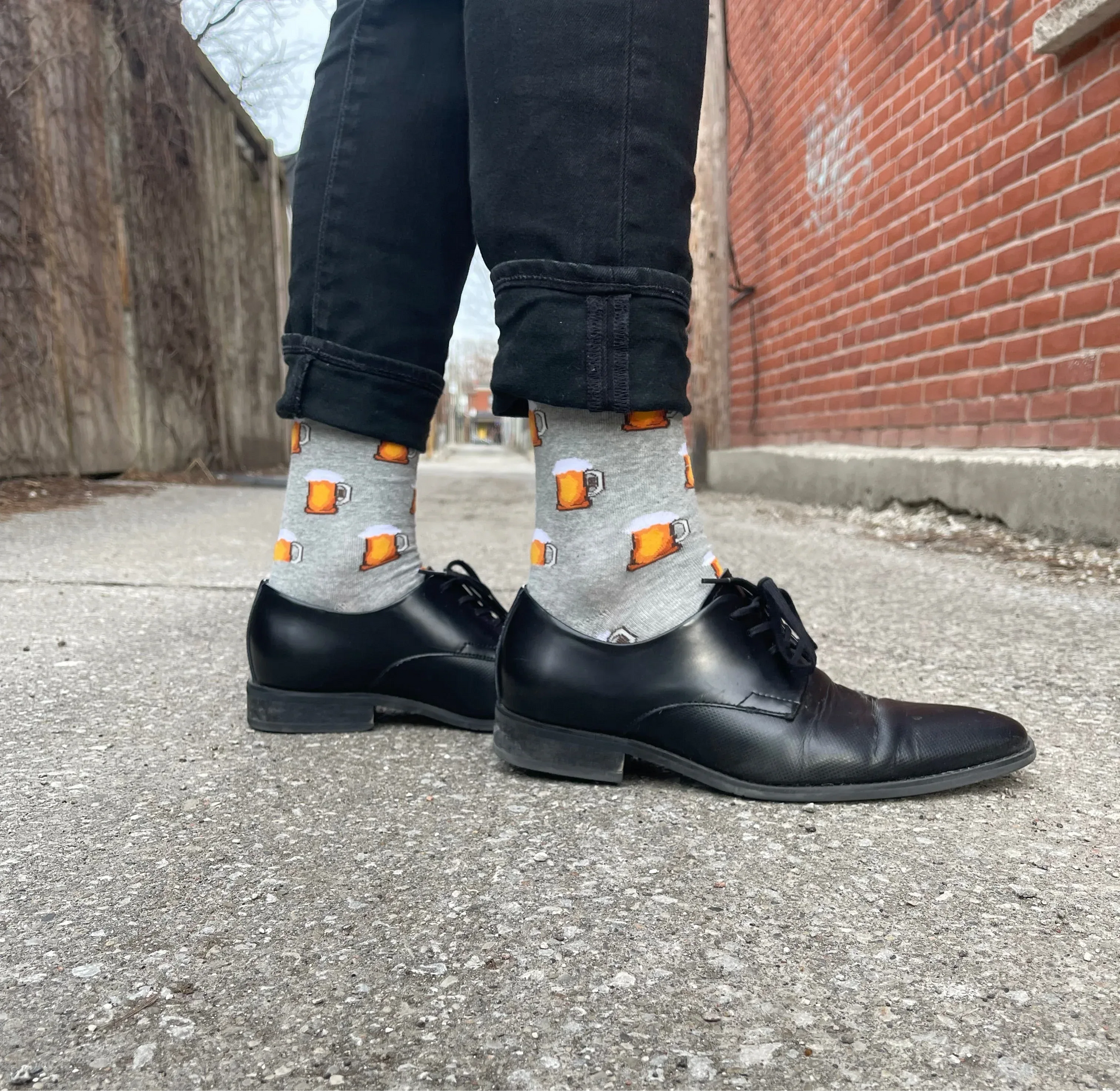 Grey Beer Socks - Sock Bro 
