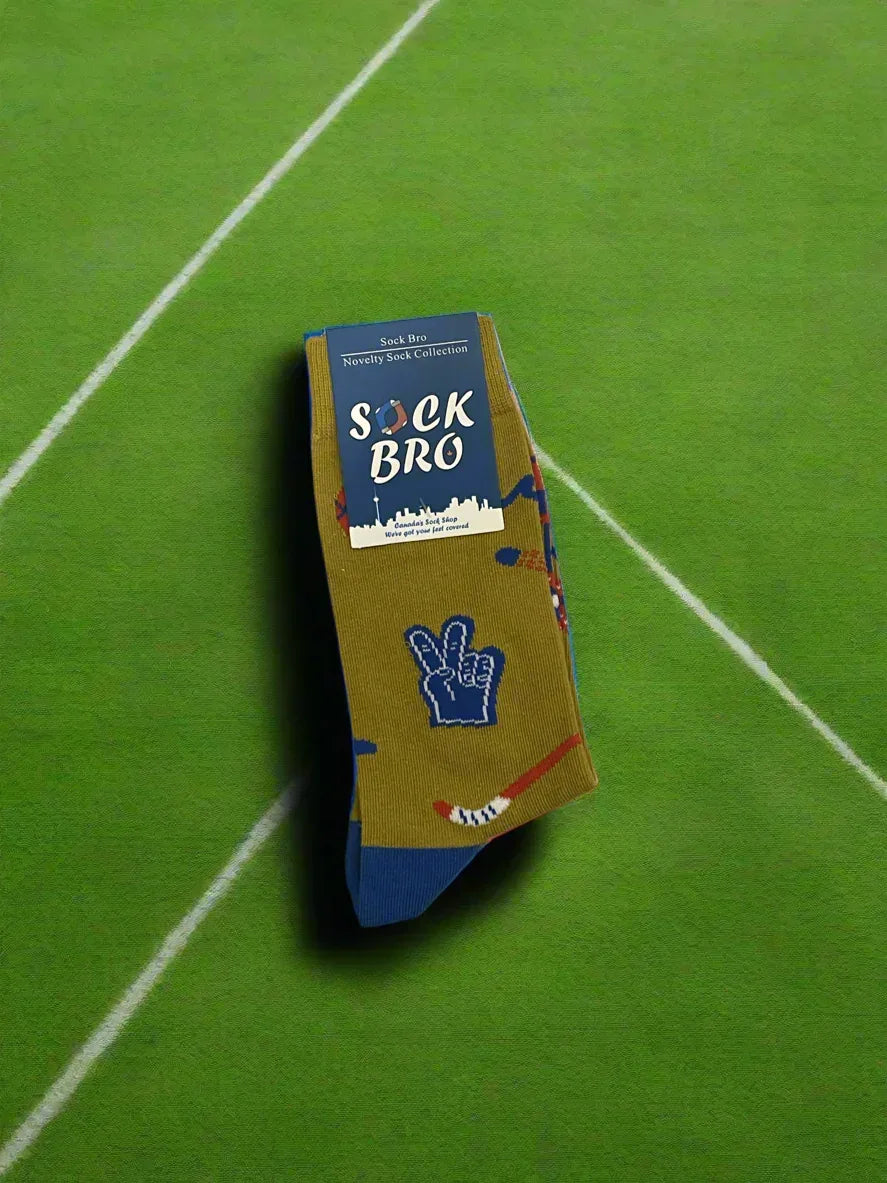 Yellow Sports Fan Socks - Sock Bro 