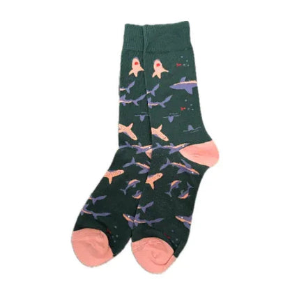 Green Shark Socks - Sock Bro 
