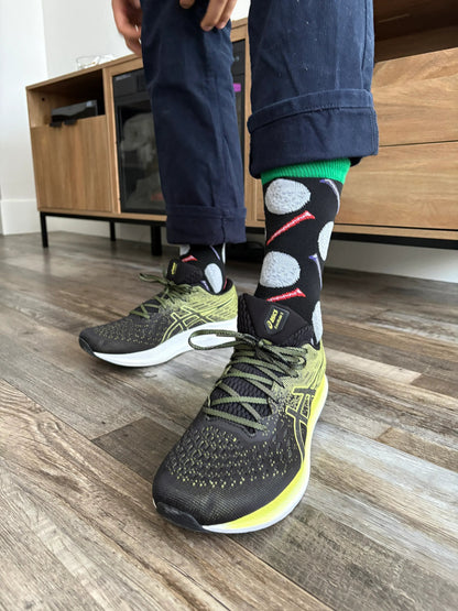 Black Golf Ball and Tee Socks - Sock Bro 