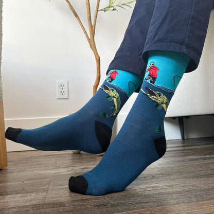 Blue Fishing Socks