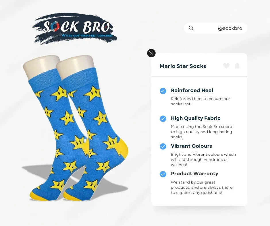 Blue Shining Star Socks