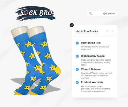 Blue Shining Star Socks