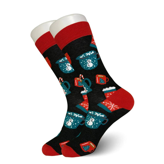Black Hot Chocolate Christmas Socks - Sock Bro 