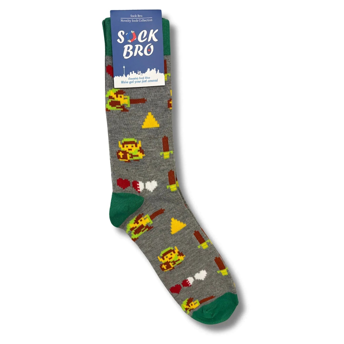 Grey Zelda Socks - Sock Bro 