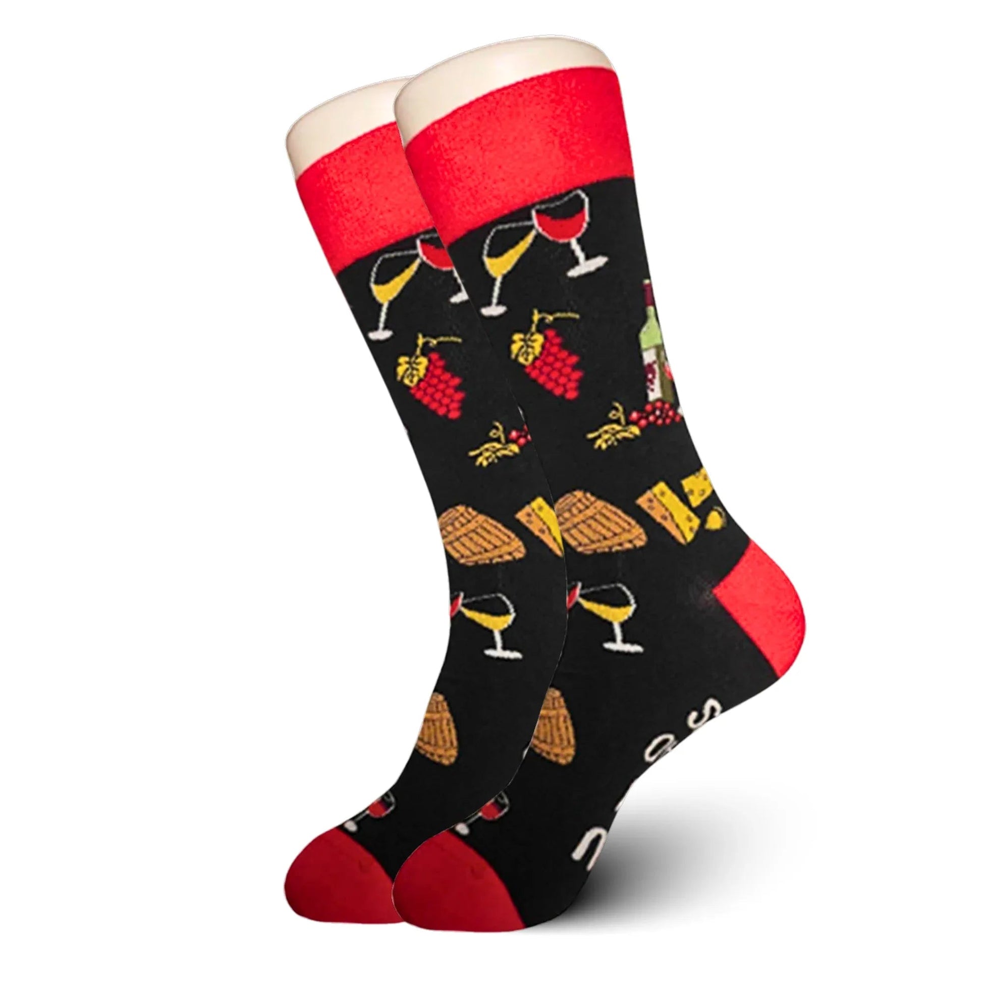 Wine and Cheese Socks - Sock Bro 