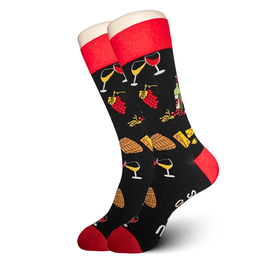 Wine and Cheese Socks - Sock Bro 