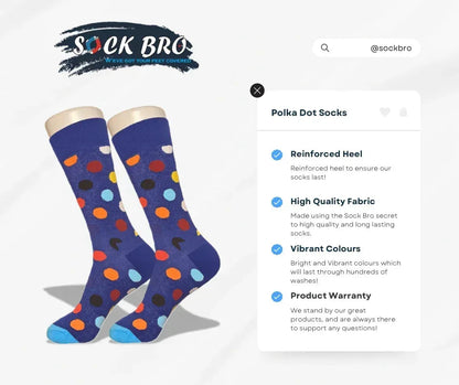 Blue Mixed Polka Dot Socks
