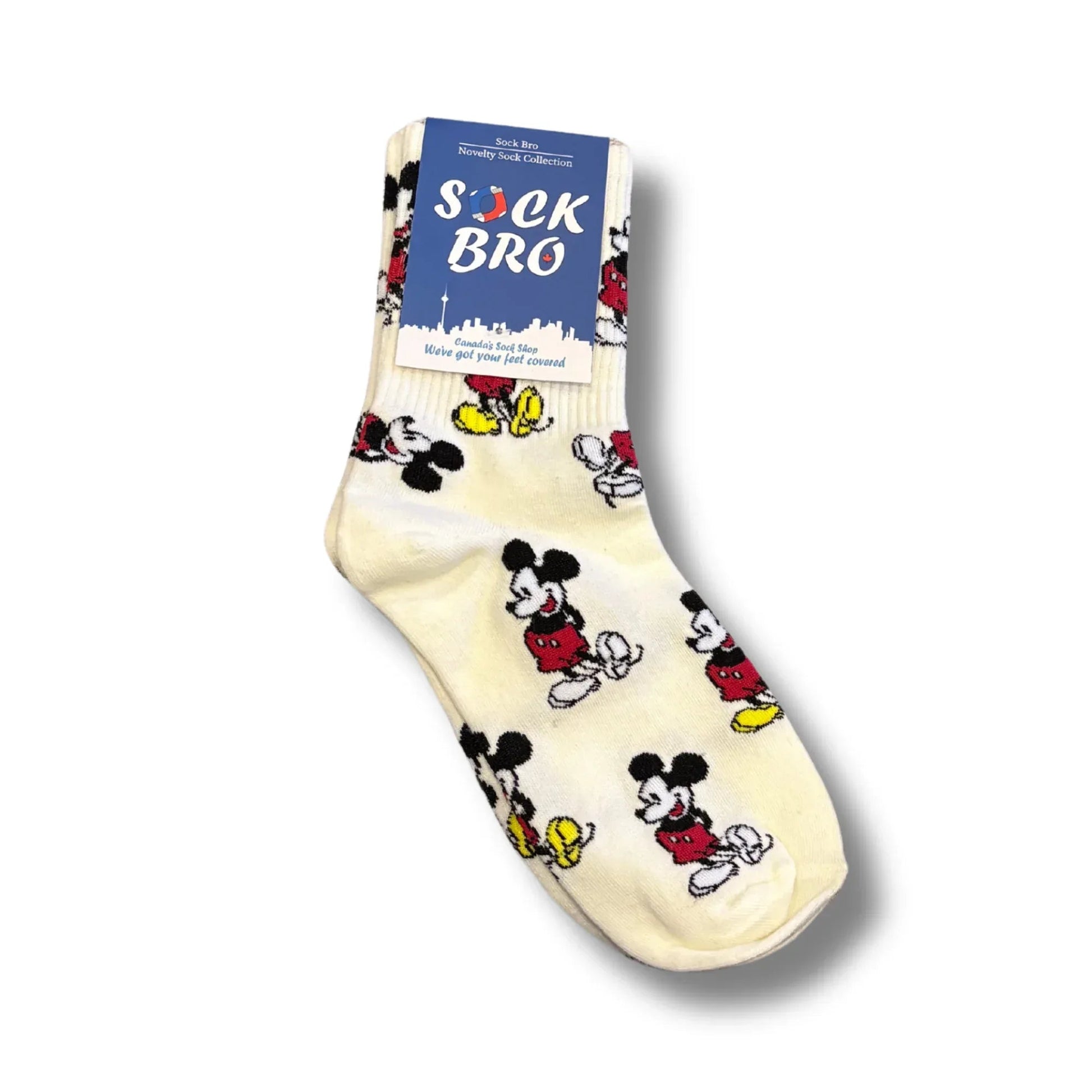 White Mickey Mouse Socks - Sock Bro 