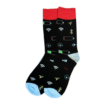 Black Cell Phone Icon Socks - Sock Bro 