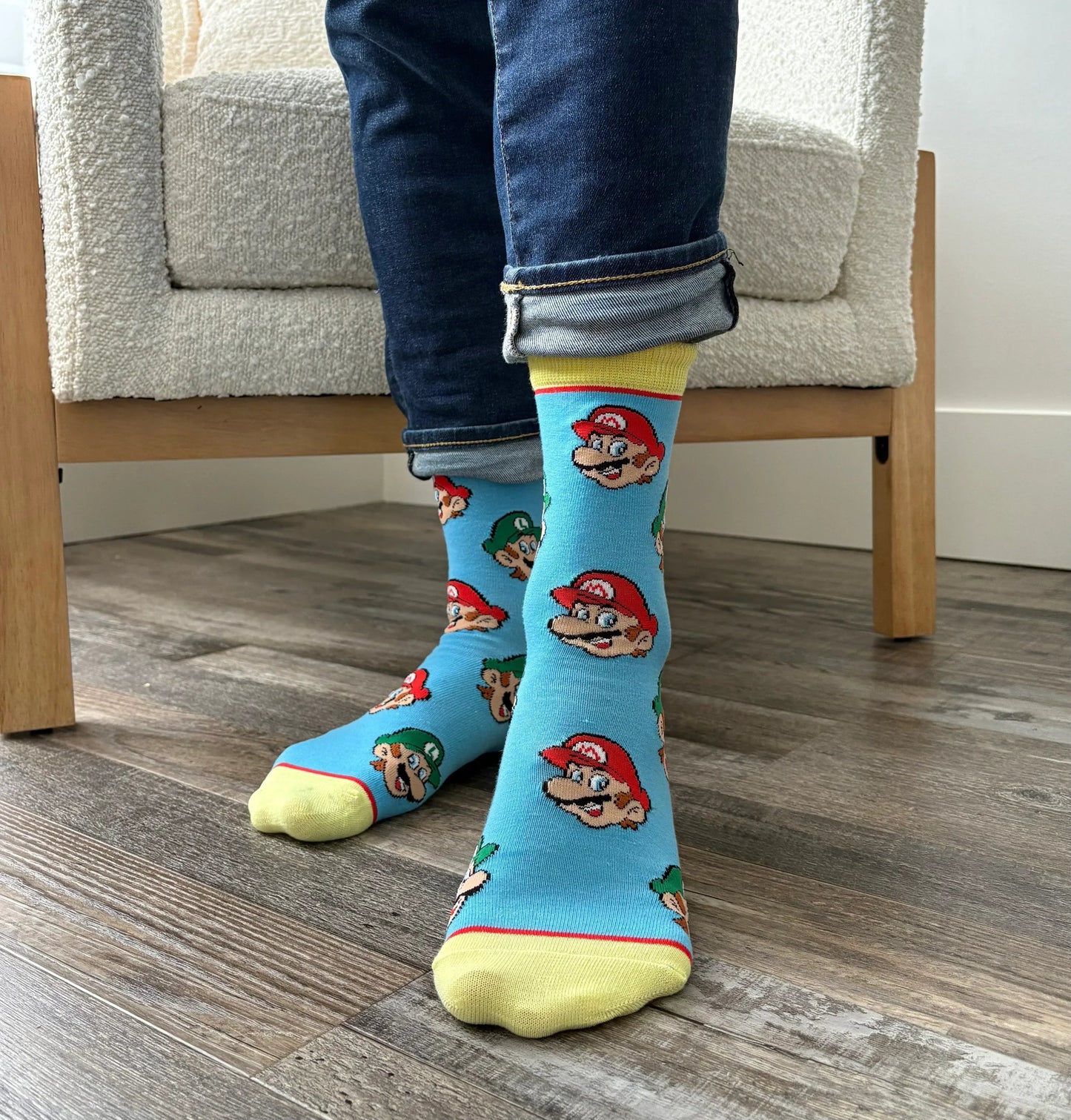 Blue Mario Socks