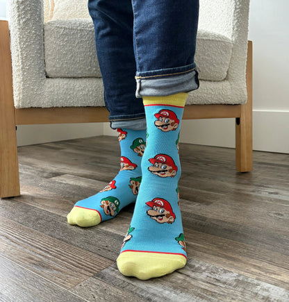 Blue Mario Socks