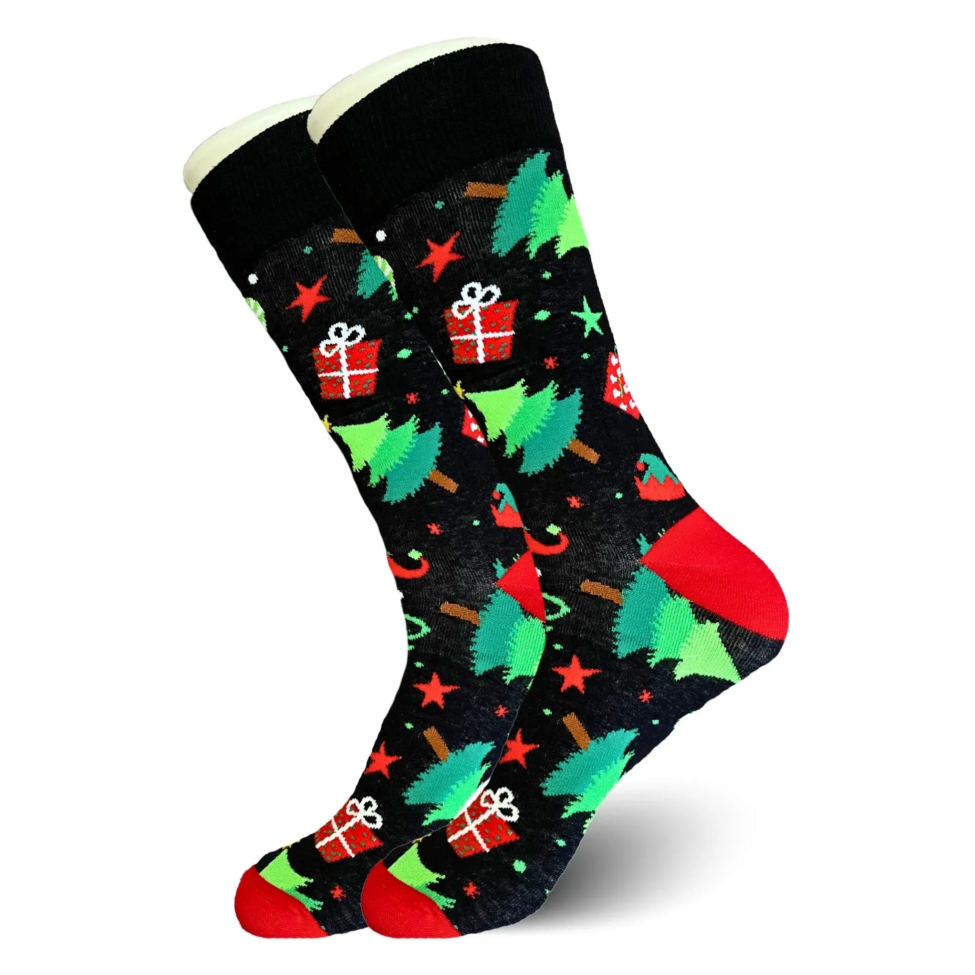 Black Christmas Tree Socks - Sock Bro 