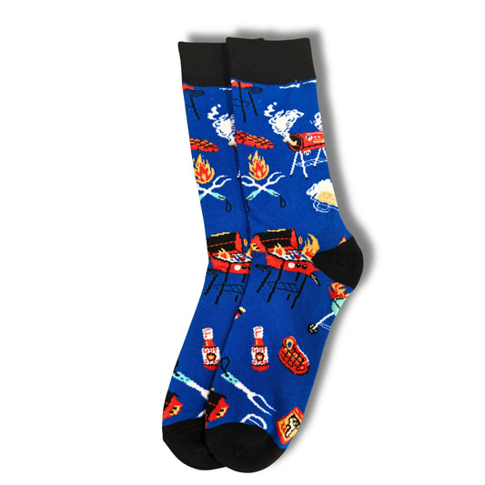 Blue BBQ Smoker Socks