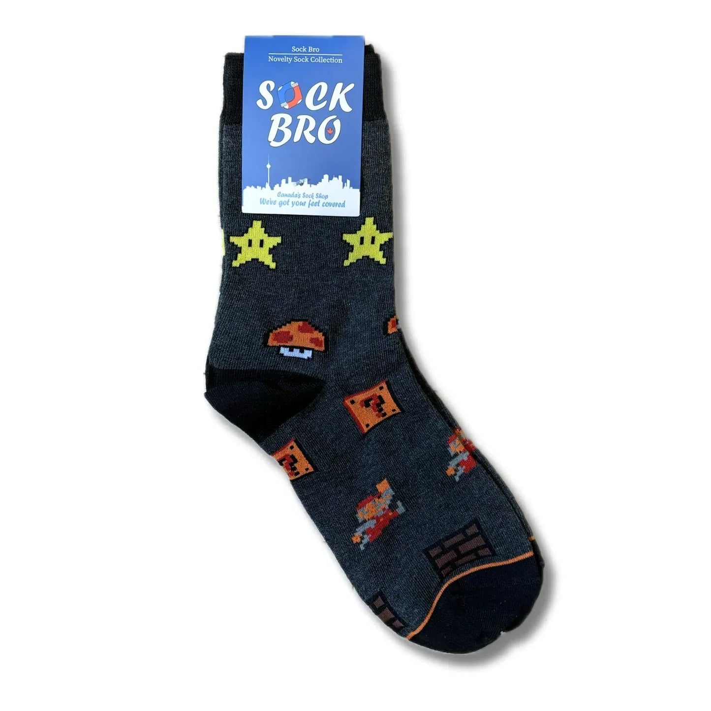 Black Mario 64 Socks - Sock Bro 