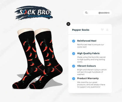 Red Pepper Socks - Sock Bro 