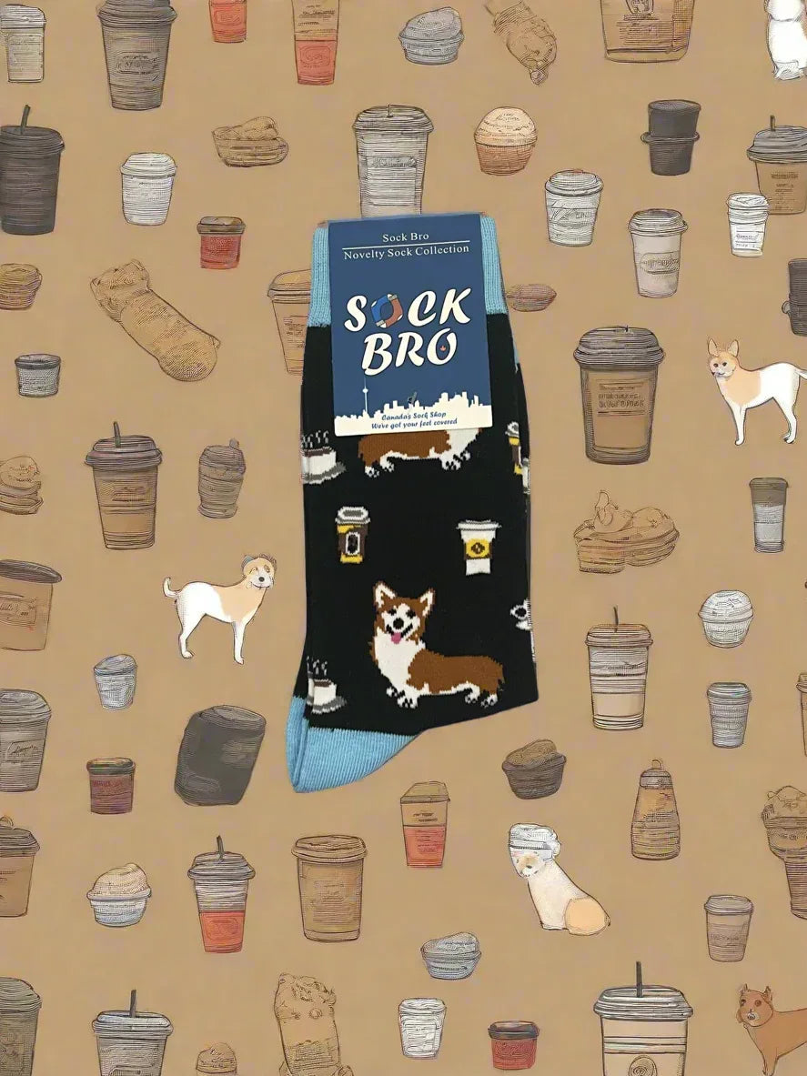 Black Dog and Coffee Socks - Sock Bro 