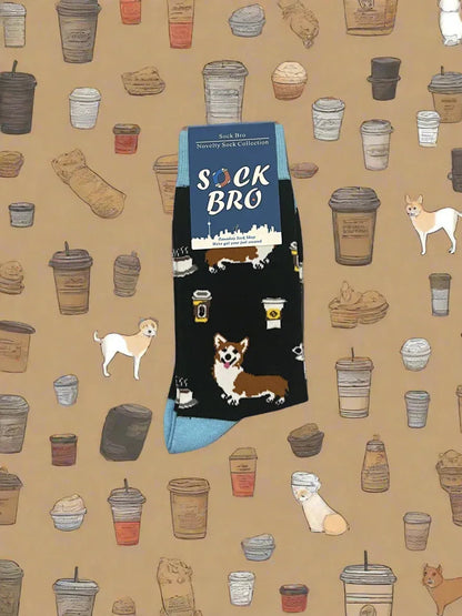 Black Dog and Coffee Socks - Sock Bro 