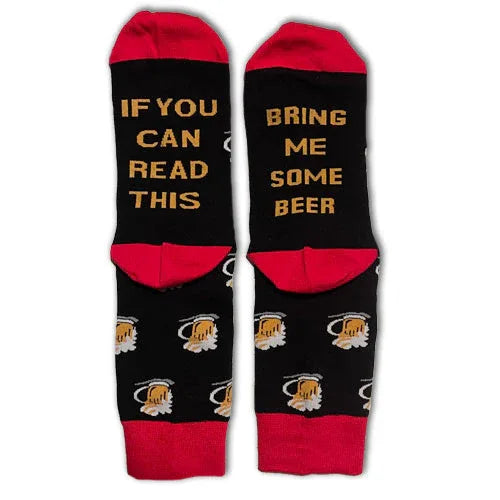 Black and Red Beer Socks - Sock Bro 