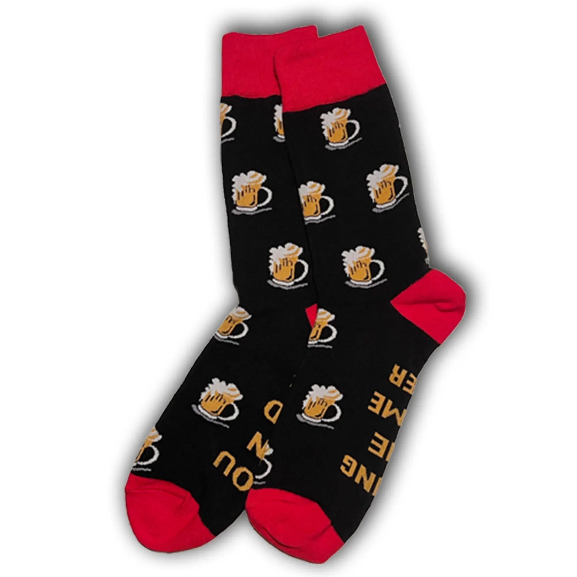 Black and Red Beer Socks - Sock Bro 