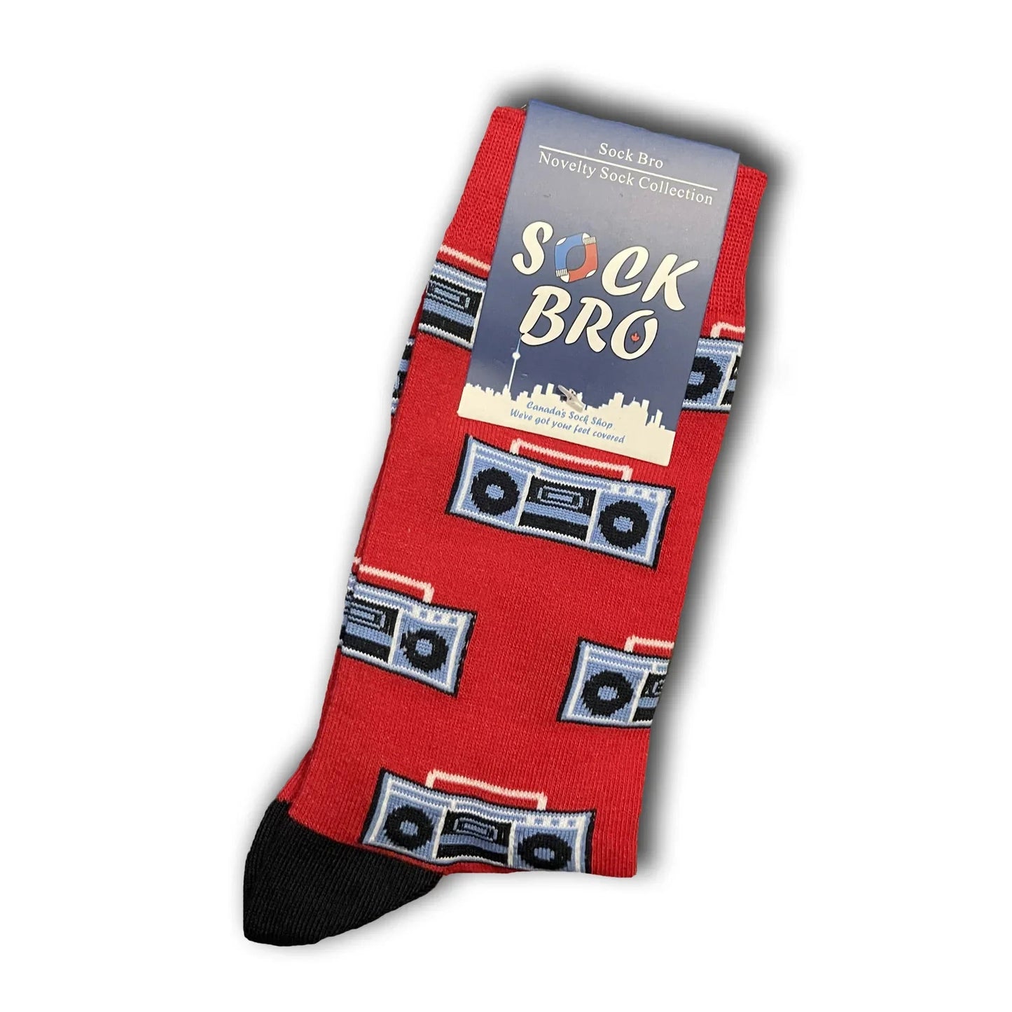 Red Boom Box Socks - Sock Bro 
