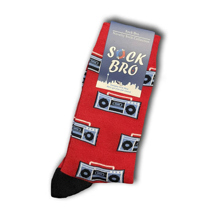 Red Boom Box Socks - Sock Bro 