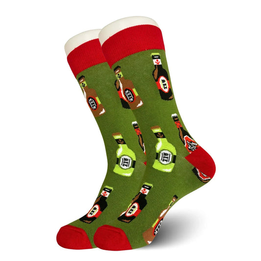 Green Beer Bottle Ale Socks