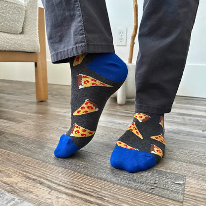 Grey Pizza Socks - Sock Bro 