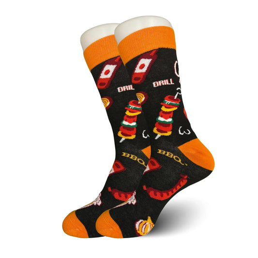 Black Barbeque and Beer Socks - Sock Bro 
