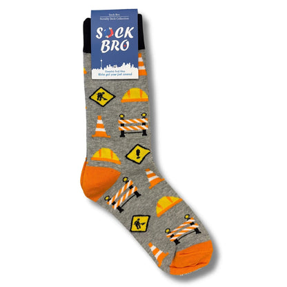 Grey Construction Site Socks - Sock Bro 
