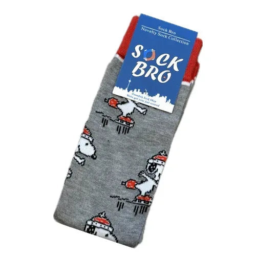 Grey Snoopy Skating Socks - Sock Bro 