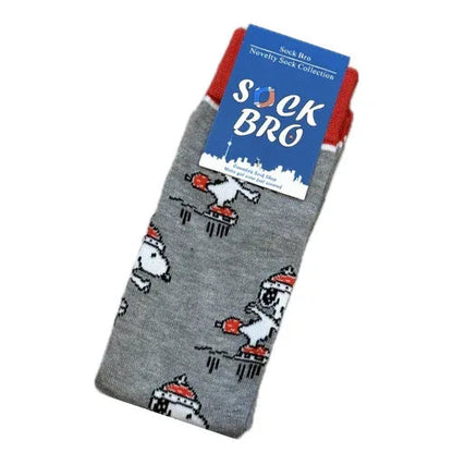 Grey Snoopy Skating Socks - Sock Bro 