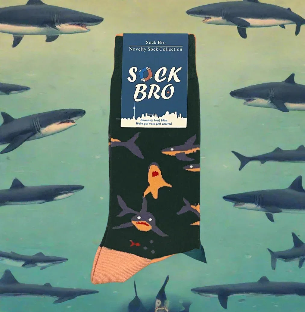 Green Shark Socks - Sock Bro 